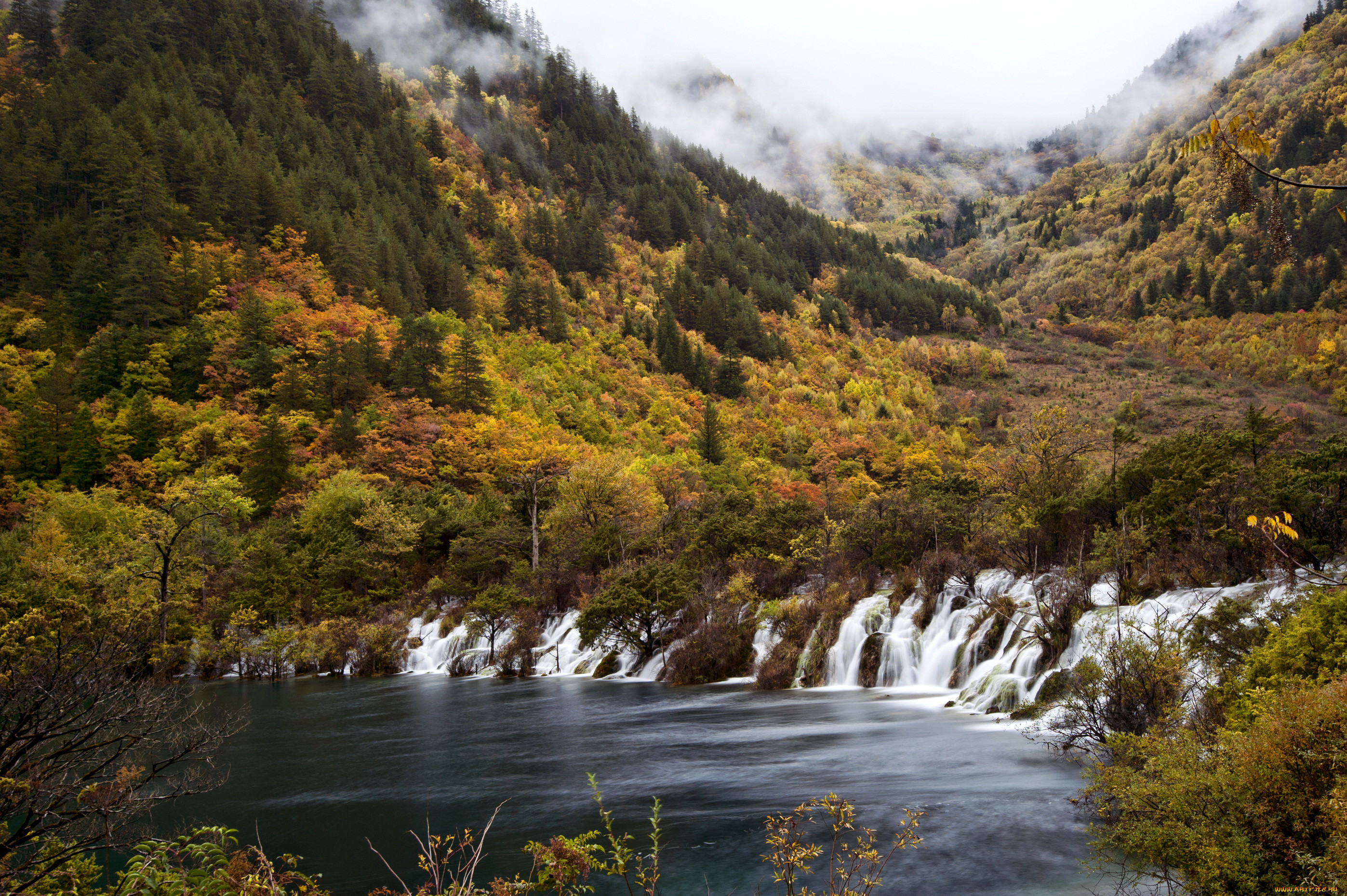 dragon, falls, jiuzhaigou, valley, , , , 